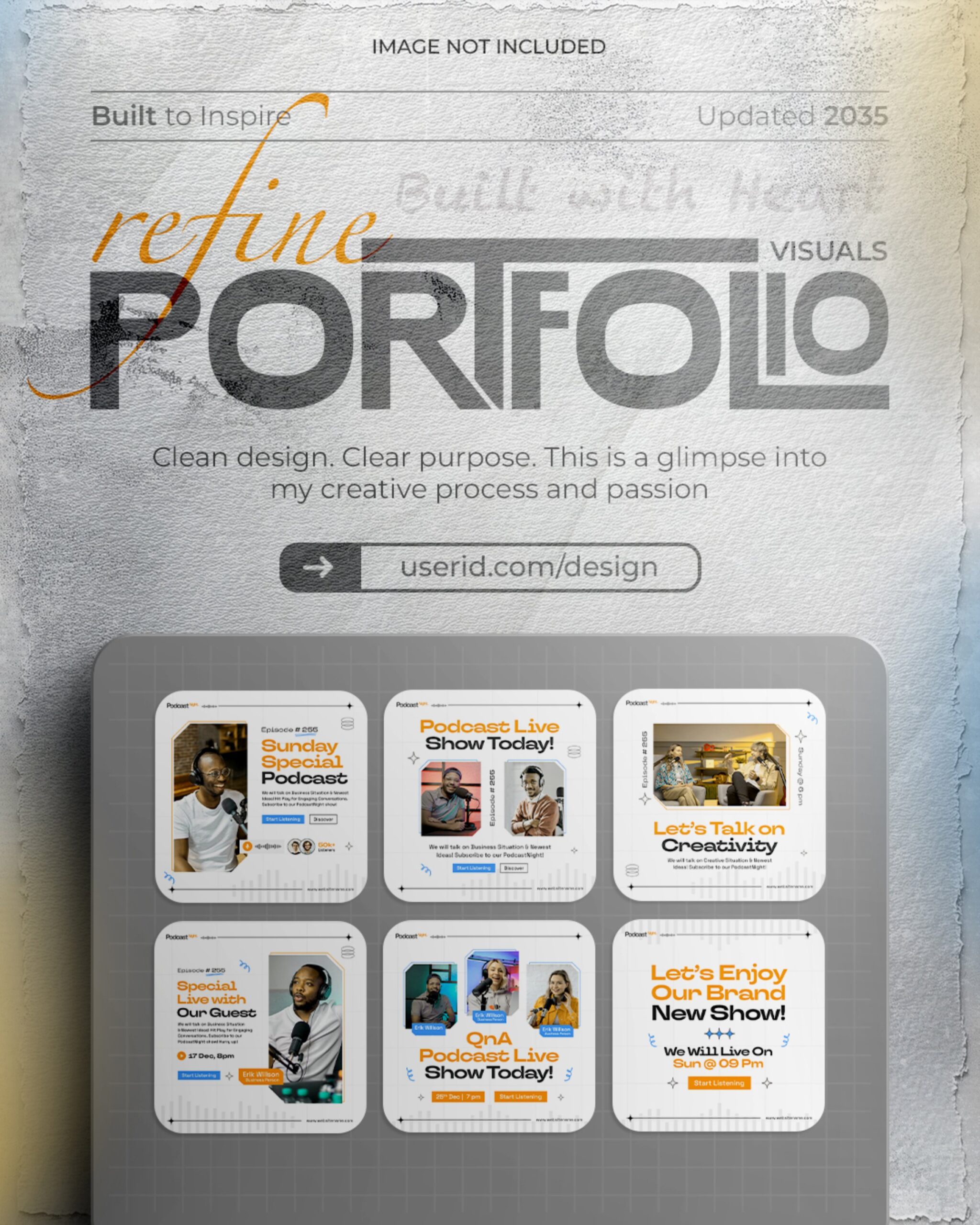 Portfolio Showcase Social Media Template With Photo Frame